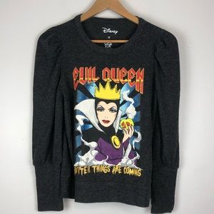 NWT Chaser x Disney Villain Gray Maleficent Sweater/Sweatshirt